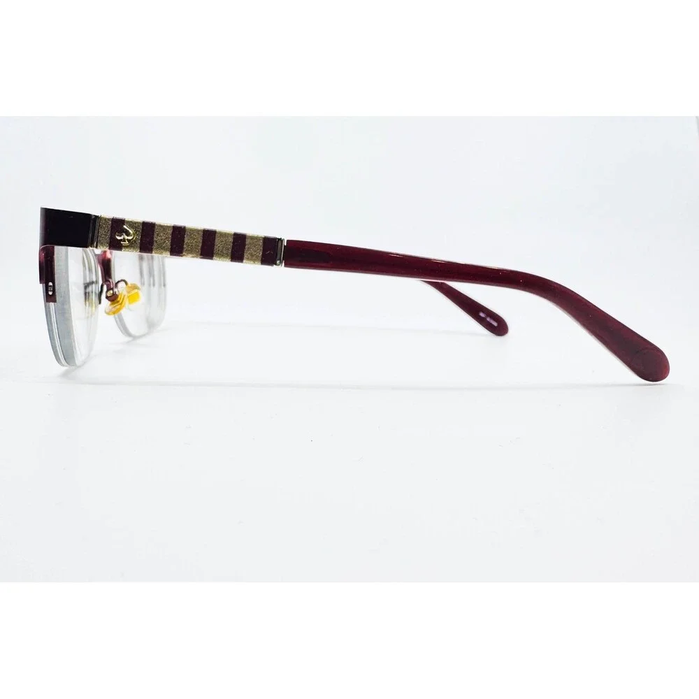 Kate Spade Eyeglasses Womens Burgundy Gold Striped Valary 0WA6 51-16-135